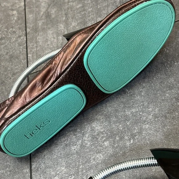 Tieks Raspberry Truffle sz 9 EUC Copper Chocolate Rose Brown Gavrieli Foldable - Picture 4 of 10